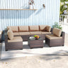 7 Piece Patio Furniture Sets Outdoor Conversation Sofa Set