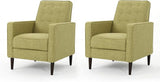 Mervynn Mid-Century Modern Fabric Recliner, Grey