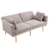 65" Teddy Sofa Couch,Convertible Futon Sofa Bed,Comfy Recliner Couch