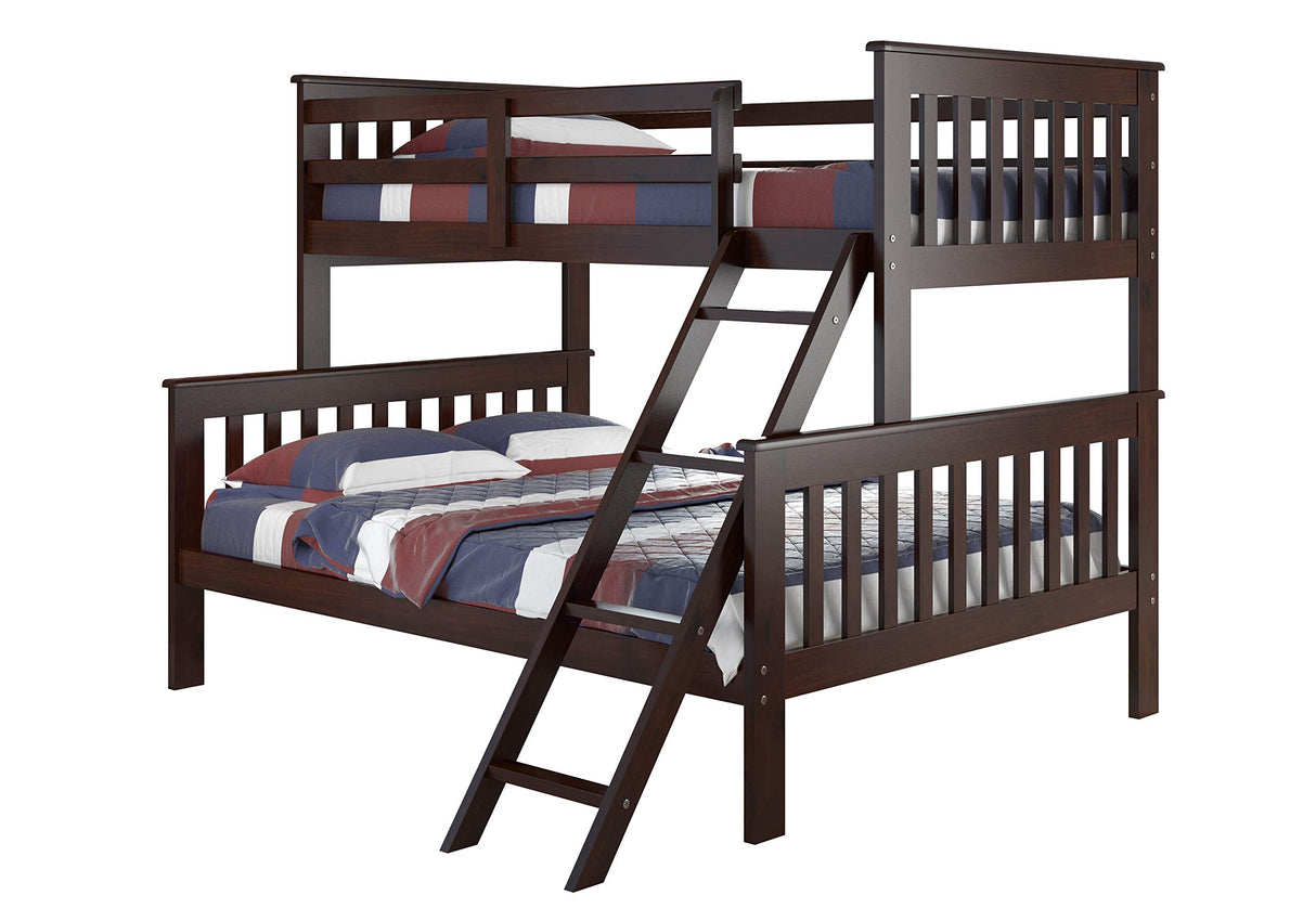 122-2-TFCP Mission Bunk Bed, Twin/Twin, Dark Cappuccino