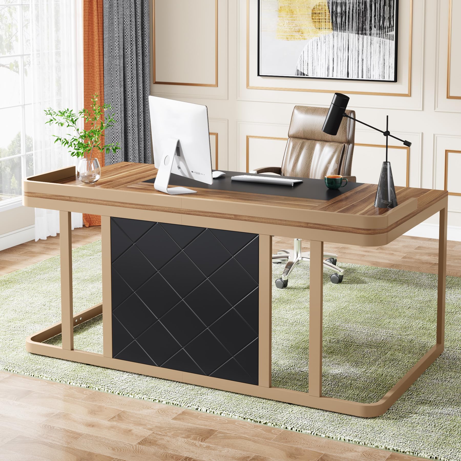 63 x 31.5 inch Large Office Desk Computer Table Study Writing Desk Workstation