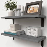 Rustic Wood Shelves Set of 5, Farmhouse Style Floating Shelf for Wall Décor