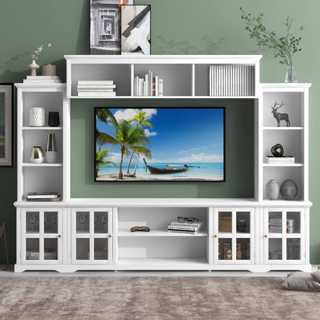 Wall Unit Entertainment Center with Bookshelves, Entertainment Wall Unit