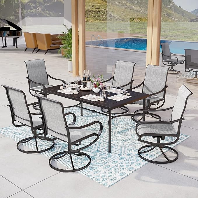 Outdoor Patio Dining Set for 6, Outdoor Furniture Set