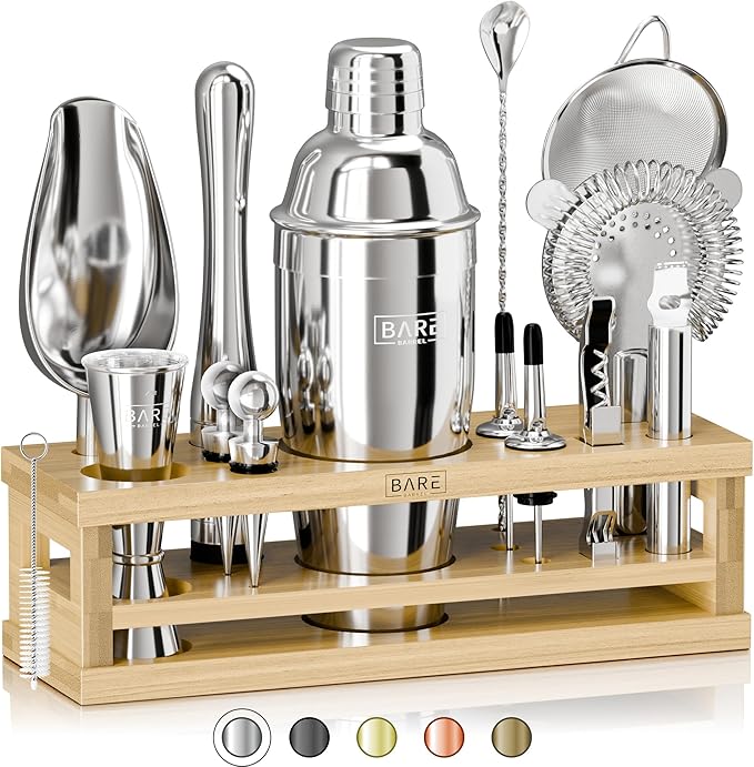 Mixology Bartender Kit Bar Set | 16-Piece Cocktail Shaker Set | Martini Barware Mixing