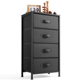 Dresser for Bedroom, Black Dresser with 4 Drawers, Chest of Drawers