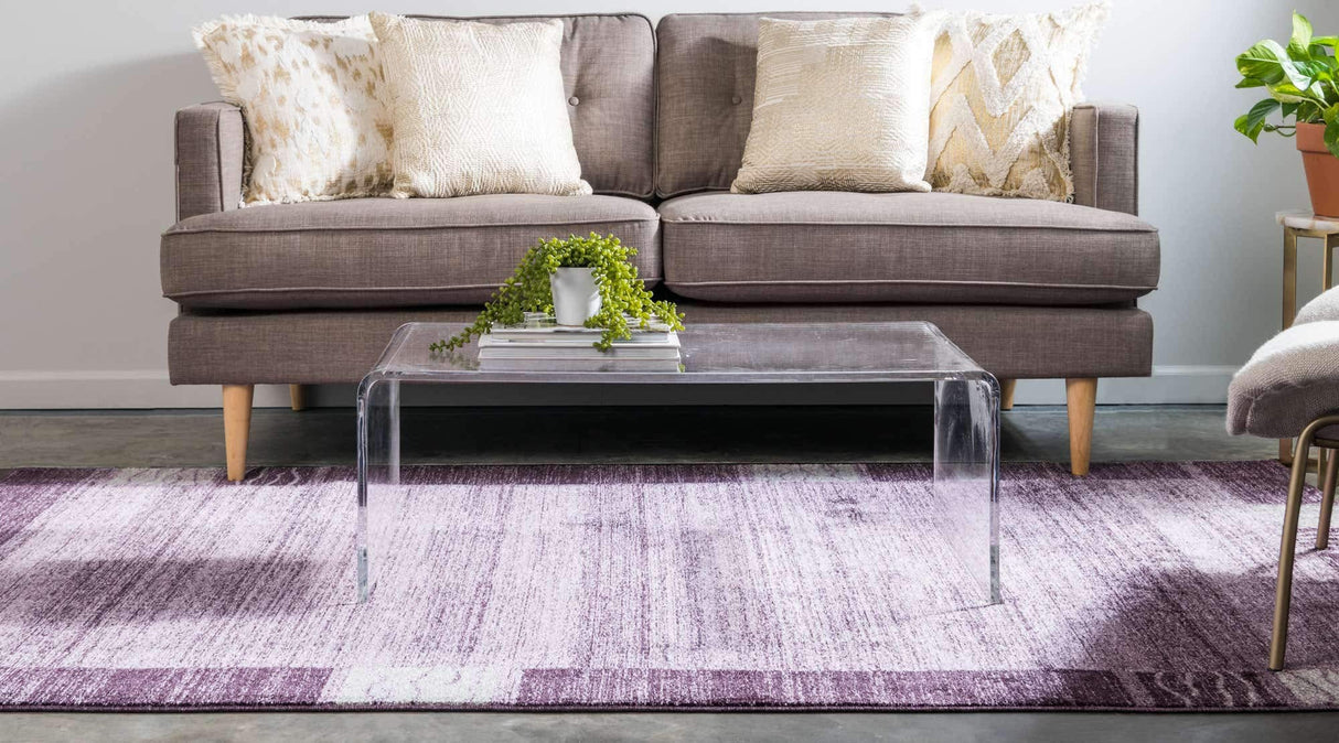 Del Mar Collection Area Rug - Sarah (9' x 12' Rectangle, Violet/ Purple)