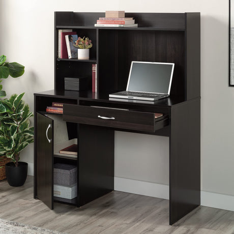 Beginnings Transitional Desk with Hutch, Cinnamon Cherry finish