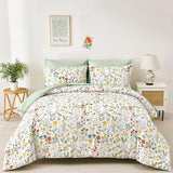 Khaki Comforter Set King Size 7 Pieces Floral Bed