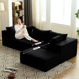 Modular Sectional Sofa with Chaise, Modern L Shaped Cloud Couch with Deep Seat