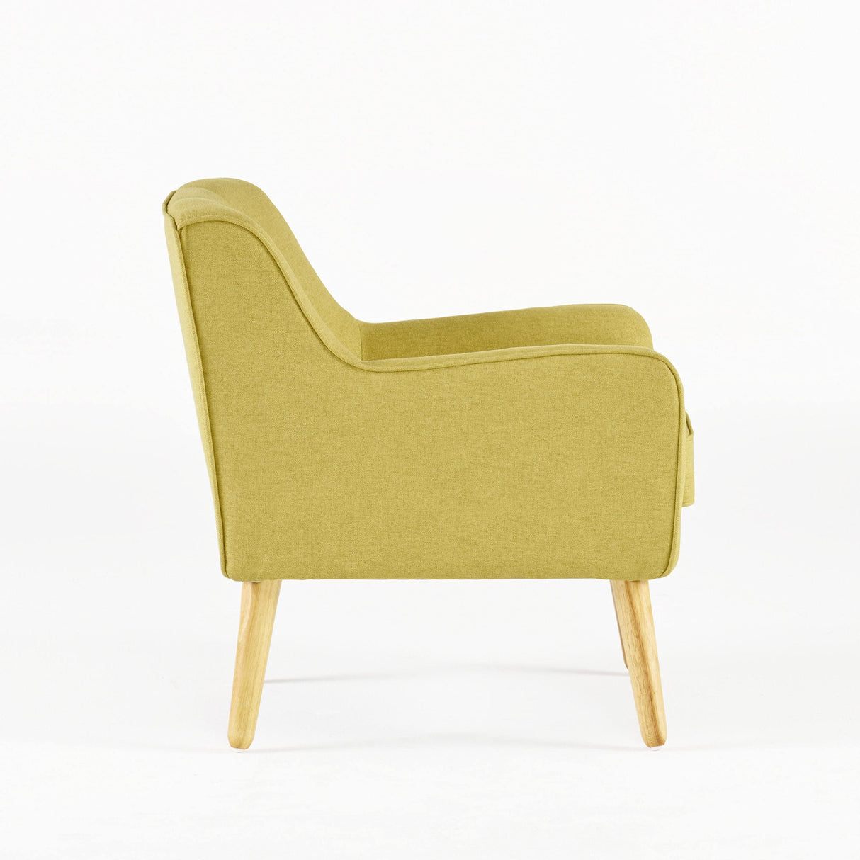 Knight Home Felicity Mid-Century Fabric Arm Chair, Wasabi