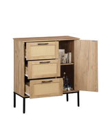 Bathroom Floor Cabinet, Freestanding Storage Cabinet with 4 Drawers and Adjustable