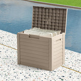 USA 35-Gallon Outdoor Deck Storage Box, Lockable & UV-Protected