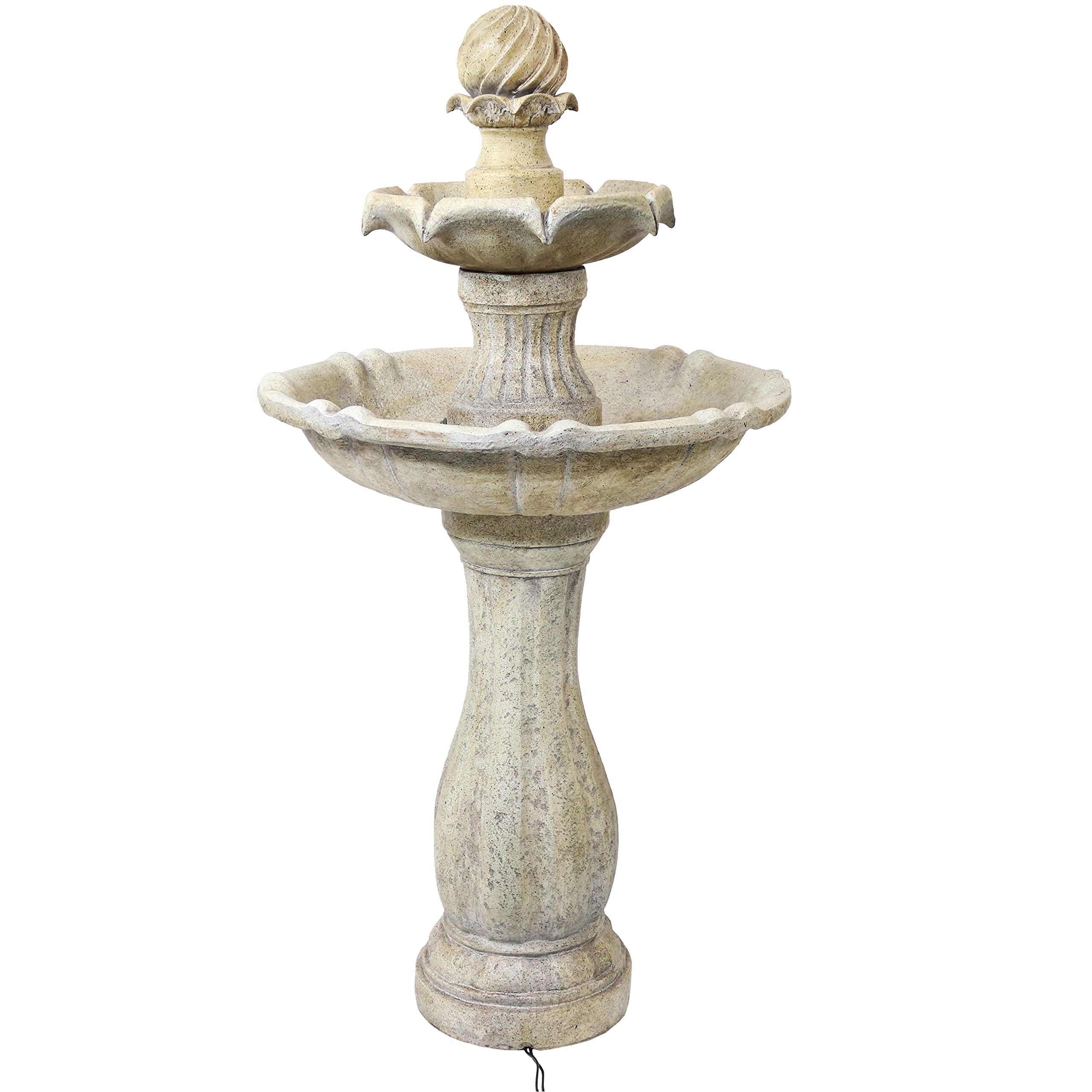 45-Inch 2-Tier Arcade Outdoor Solar Water Fountain - Outdoor Water Feature
