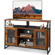 TV Stand 55 inch TV,Tall Entertainment Center with Storage, Farmhouse Industrial