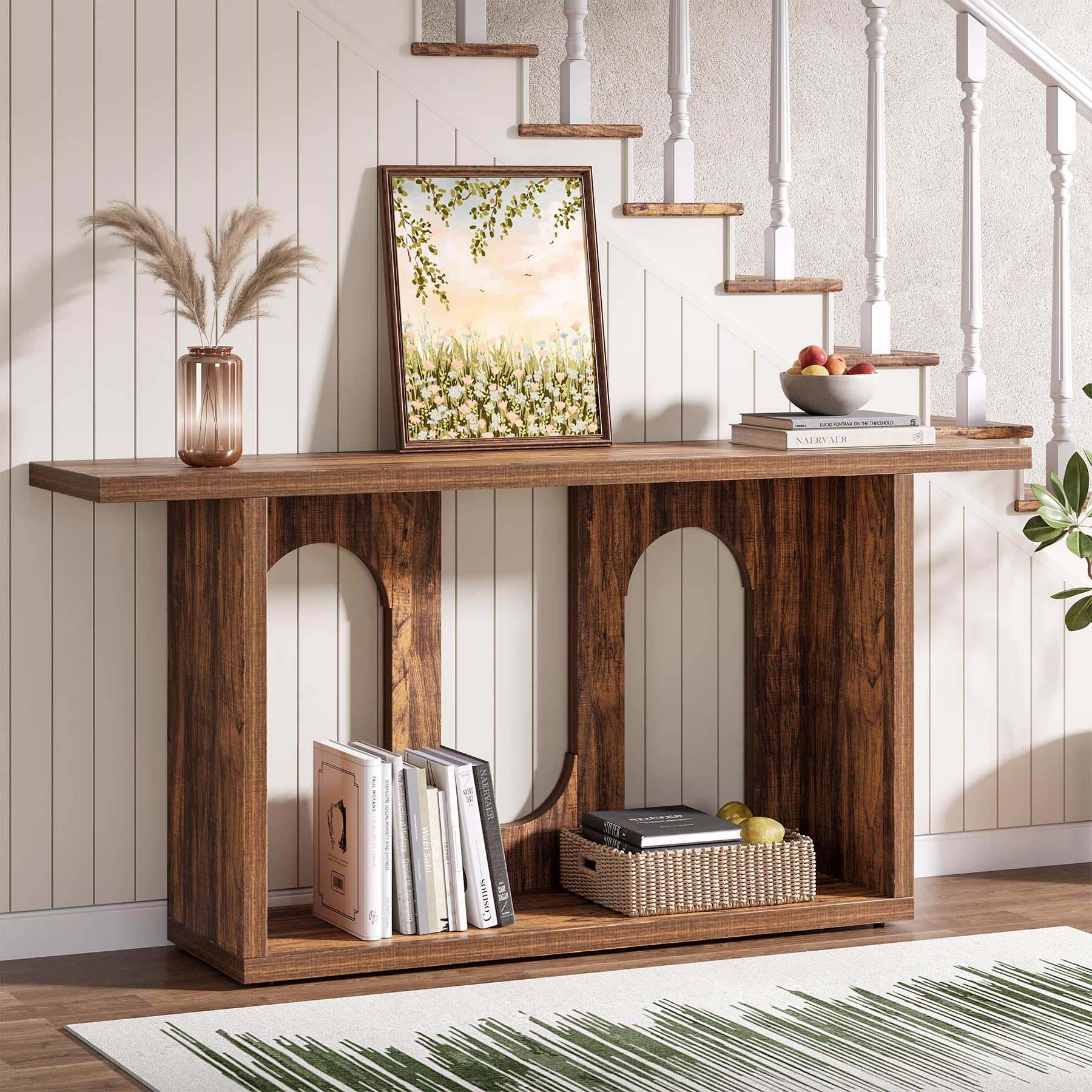 70.9 inch Long Console Table, Modern Farmhouse Entryway Console Table