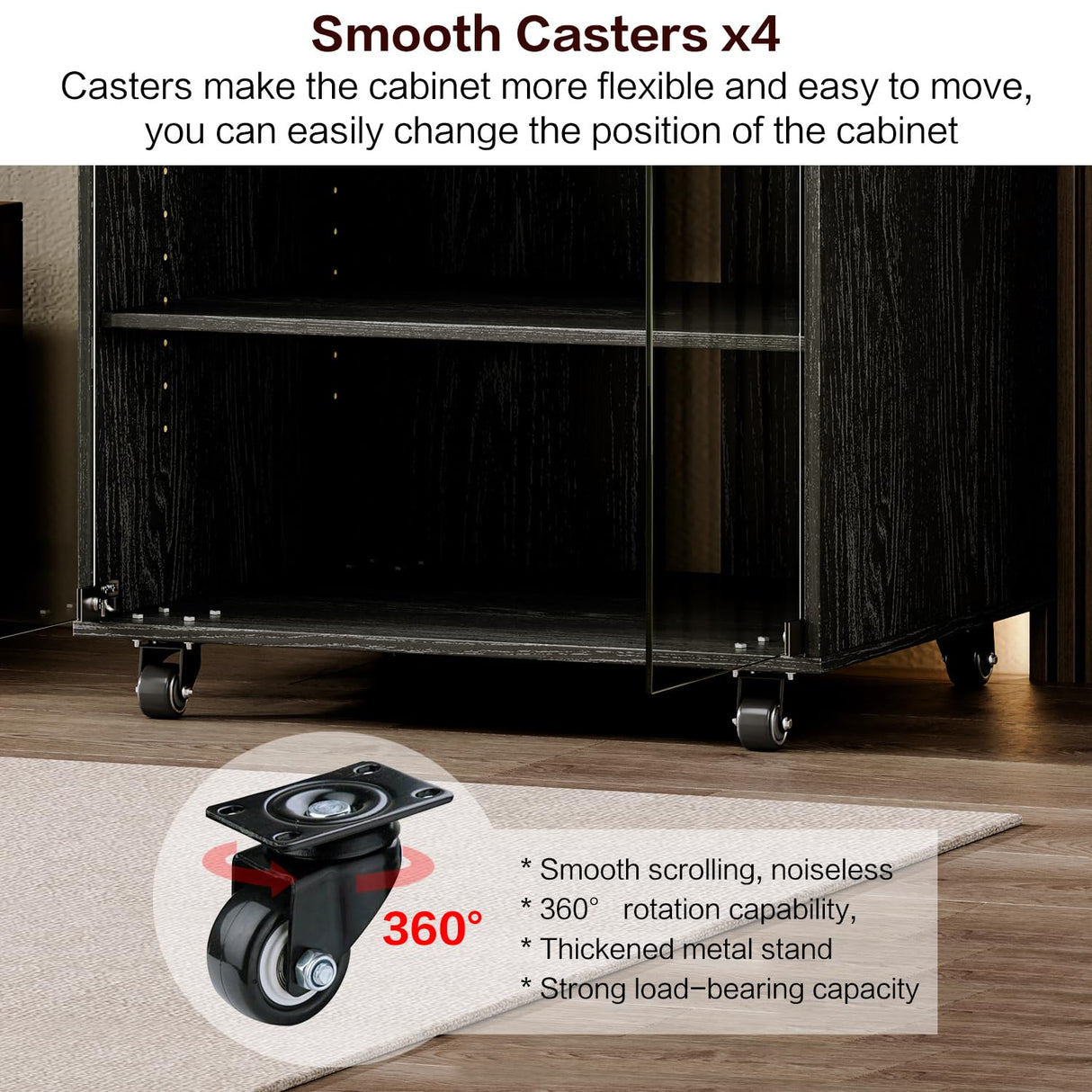 Modern with wheels Audio-Video Media Stand