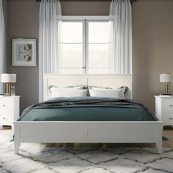 Queen Size Platform Bed Frame with Headboard