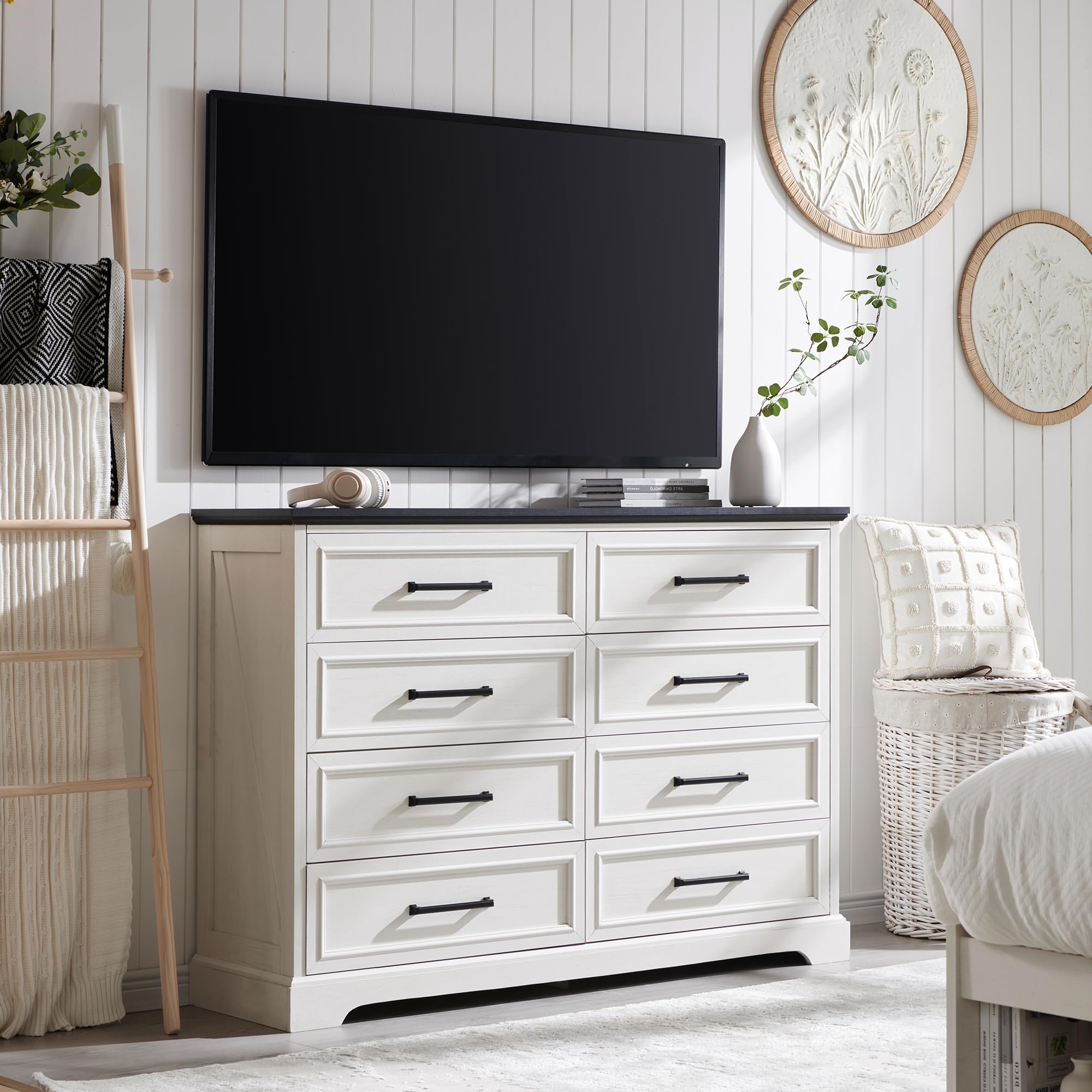 Farmhouse 8 Drawers Dresser Chests