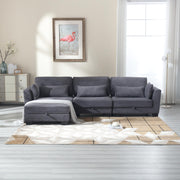 Storage Modular Sectional Sofa Set ,L Shaped Corner Couch with Reversible Chaise
