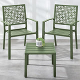 Best Choice Products 3-Piece Outdoor Bistro Set, Stackable Modern Steel Furniture