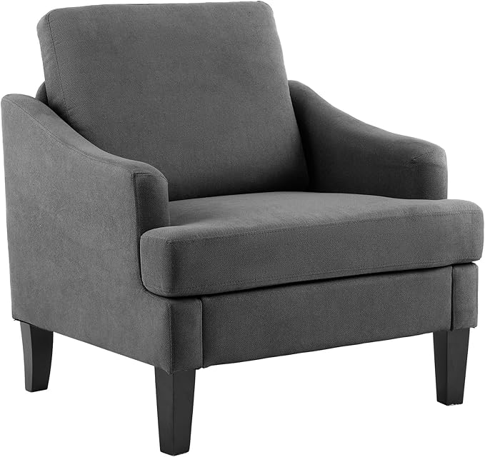 Modern Accent Chair, Upholstered Armchair with Solid Legs
