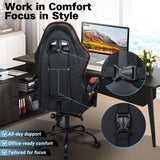 Ergonomic Gaming Chair with Footrest and Lumbar Support