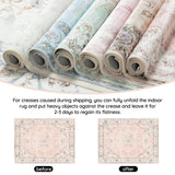 meejou Area Rugs 5x7 Rug with Floral Printed Pattern Washable Rugs Non Slip Backing Area Rugs for Kids and Girls Bedroom and Nursery Room Indoor Carpet Light Pink