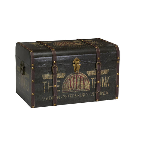 9243-1 Large Vintage Decorative Home Storage Trunk - Luggage Style , Brown