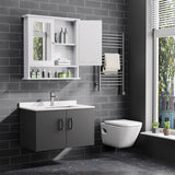 Modern Bathroom Wall Cabinet with Mirror & Adjustable Shelf