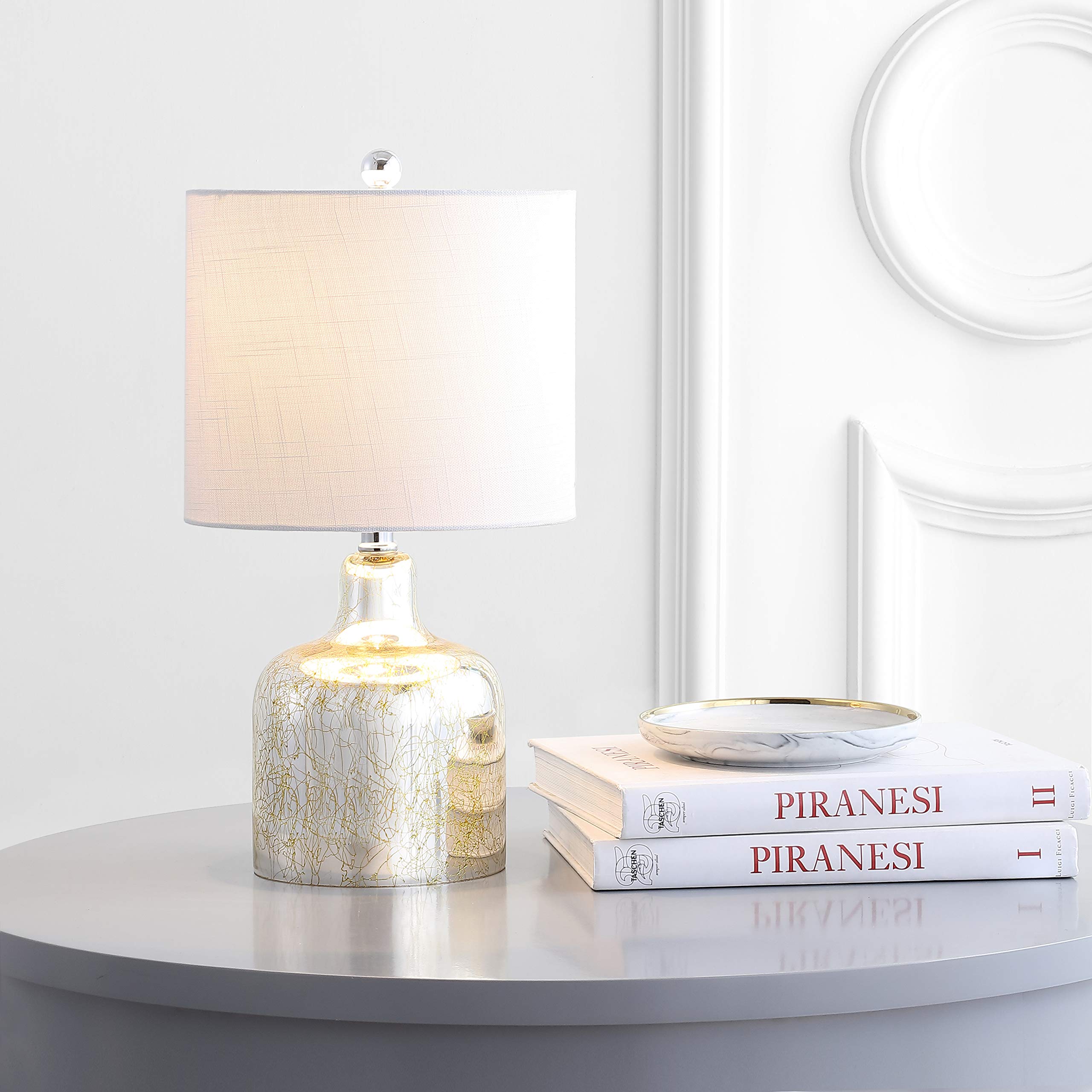 Gemma 19" Glass Bell LED Table Lamp, Glam, Transitional, Contemporary, Modern, Elegant