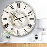 Traditional Wall Clock 'Gold Beautiful Cardinals'