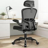 Office Chair with Headrest, Ergonomic Desk Chair with Wheels, Task Swivel Comfy Chair