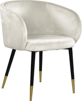 Louise Collection Modern | Contemporary Velvet Upholstered Dining Chair with Gold Tipped