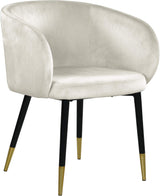 Louise Collection Modern | Contemporary Velvet Upholstered Dining Chair with Gold Tipped