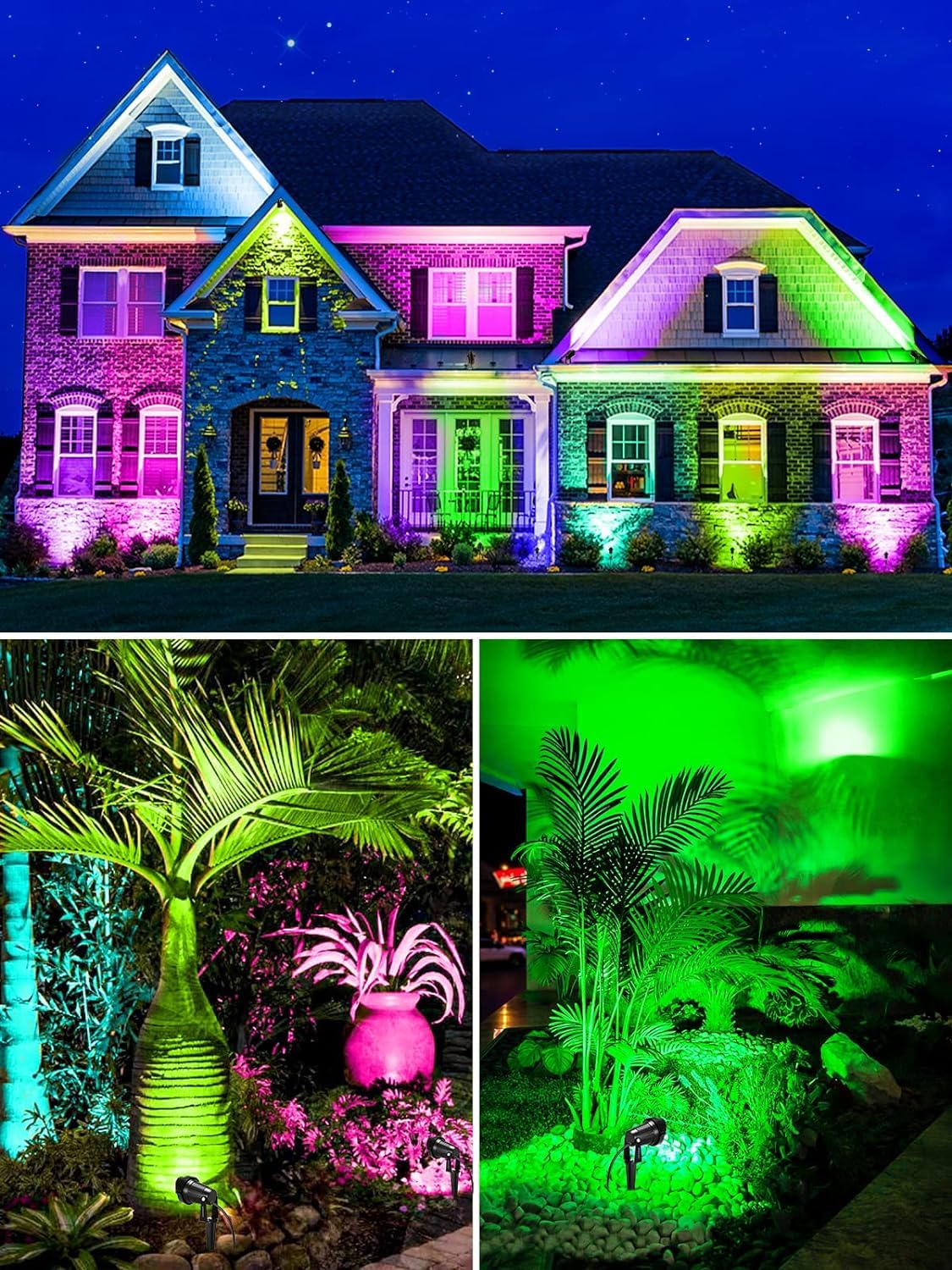 12W Color Changing Landscape Lights RGB Low Voltage Landscape Lighting Remote