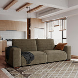 90 Inch Sofa, Chenille Sofa Couch with Deep Seat, Oversized 3 Seater Sofa with Pocket