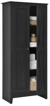 Evolution Farmington 31.5" Wide Storage Cabinet, Black Oak