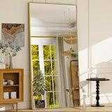 71"x31" Full Length Mirror Extra Large Hanging or Leaning Rectangle Mirror Aluminum Alloy