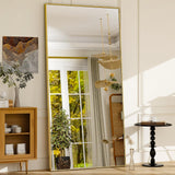 71"x31" Full Length Mirror Extra Large Hanging or Leaning Rectangle Mirror Aluminum Alloy