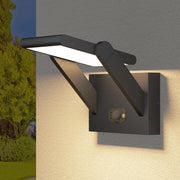 Solar Outdoor Motion Sensor Wall Light, LED Dimmable Modern Exterior Lights Fixtures