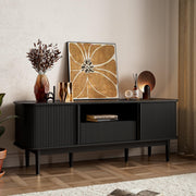 63" Black Fluted TV Stand for TVs up to 70"