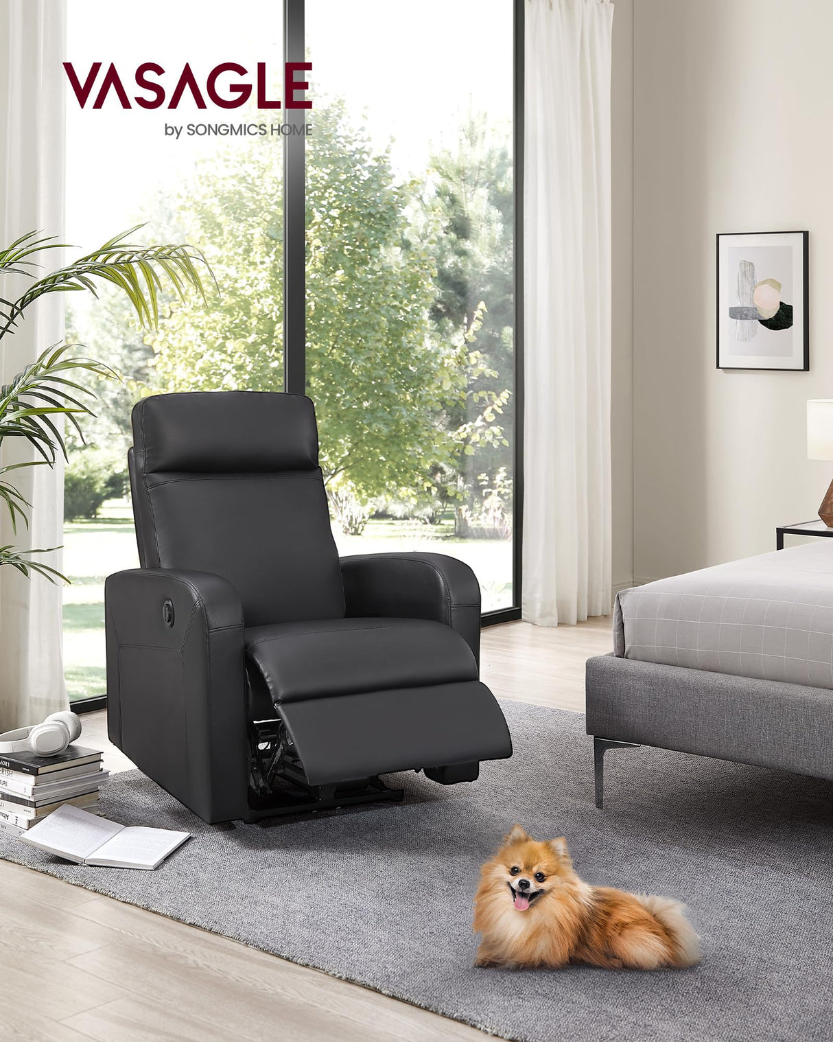 Recliner, Modern Power Recline Chair with Upholstered, Adjustable