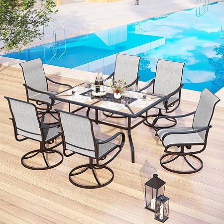 Outdoor Patio Dining Set for 6, Outdoor Furniture Set