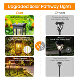 Solar Pathway Lights Outdoor, 8 Pack Upgraded Solar Outdoor Lights