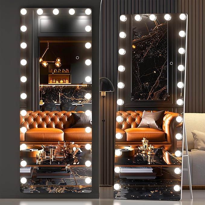Full Length Mirror with Lights,  Led Standing Mirror