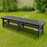 70 Inches Aluminum Outdoor Weatherproof Bench Backless, 550 LBS Bearing Capacity