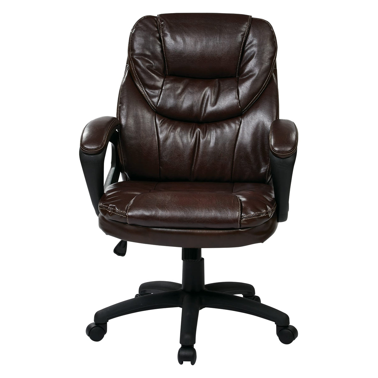 Faux Leather Manager's Office Chair with Lumbar Support
