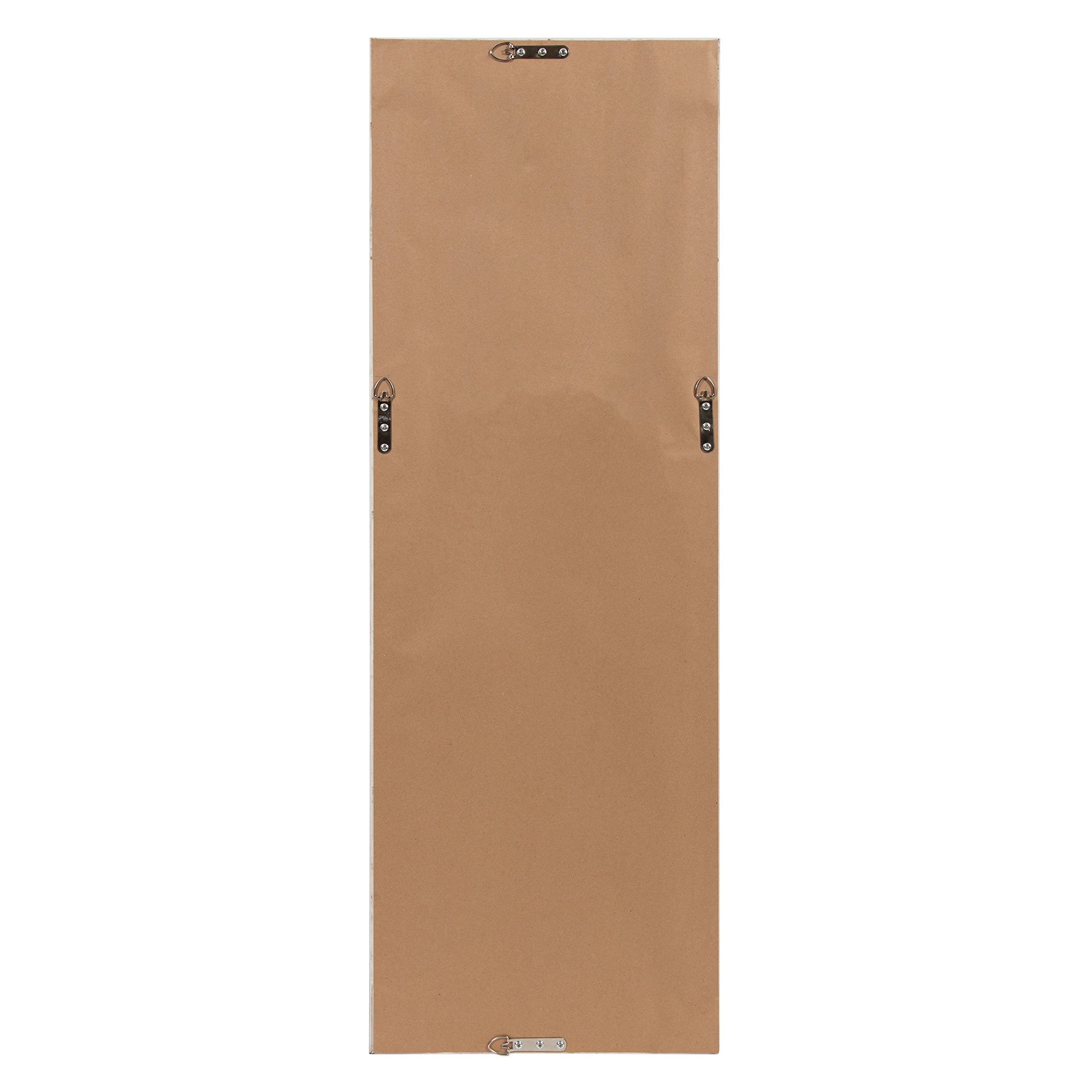 Kate and Laurel Evans Wood Framed Wall Panel Mirror, 16 x 48 Walnut Finish