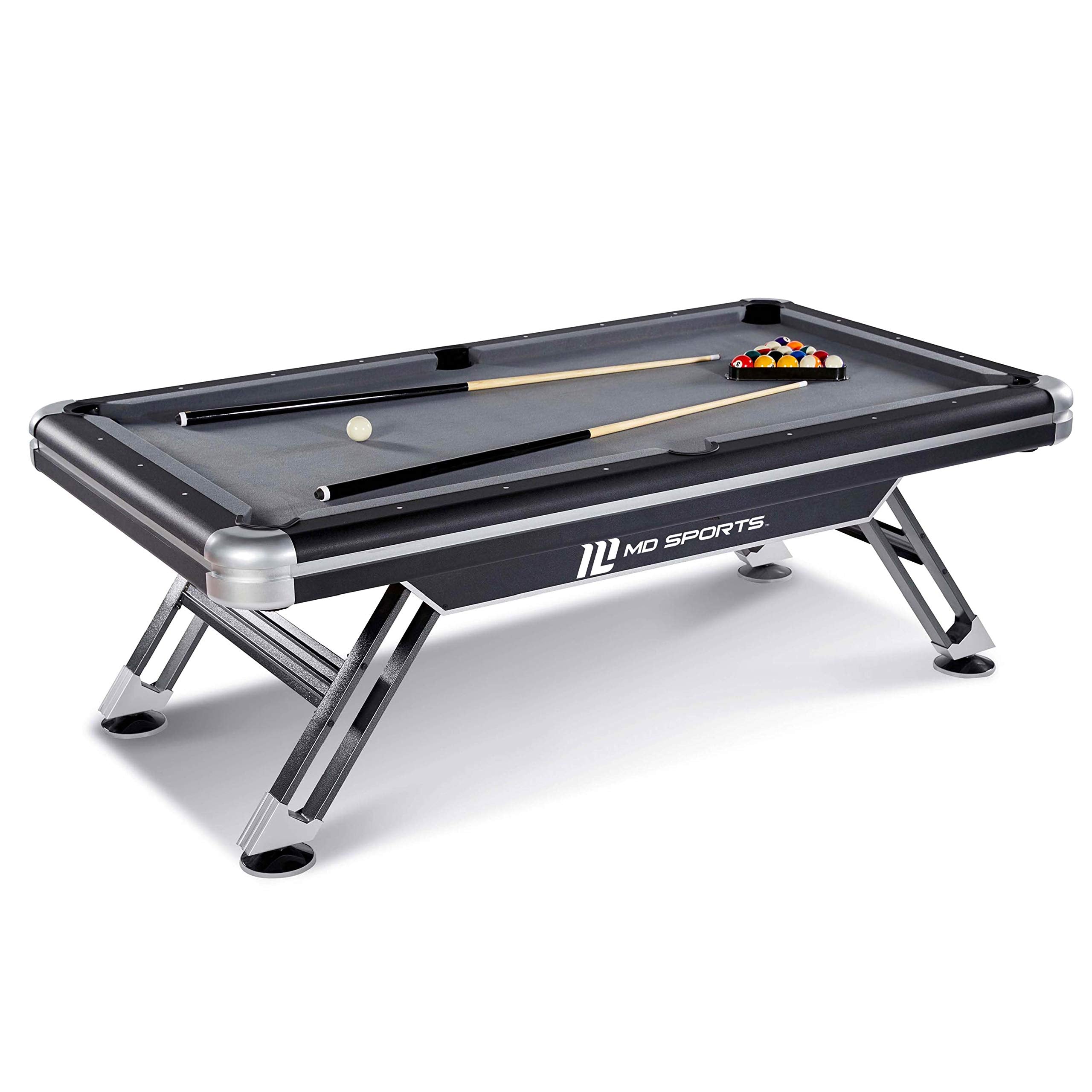 7.5' ft Titan Pool Table with Billiard Ball and Cue Stick Set